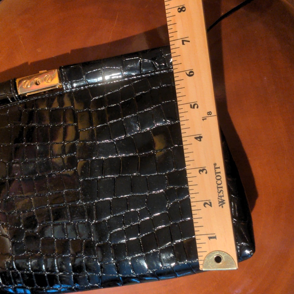 Black Valerie Jean Leather Dressy Bag - Picture 11 of 11